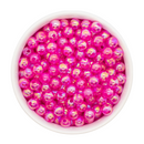 Hot Pink Translucent Iridescent Beads 8mm (Package of Approx. 50 Beads)