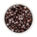 Brown & Clear Duo Crackle Beads 8mm (Package of Approx. 50 Beads)