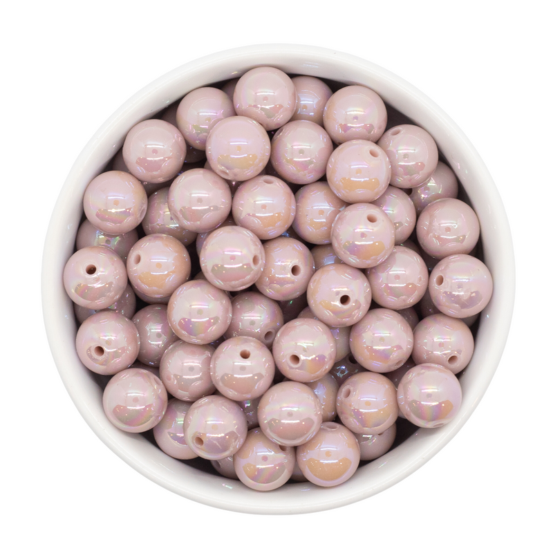 Dusty Pink Iridescent Beads 12mm