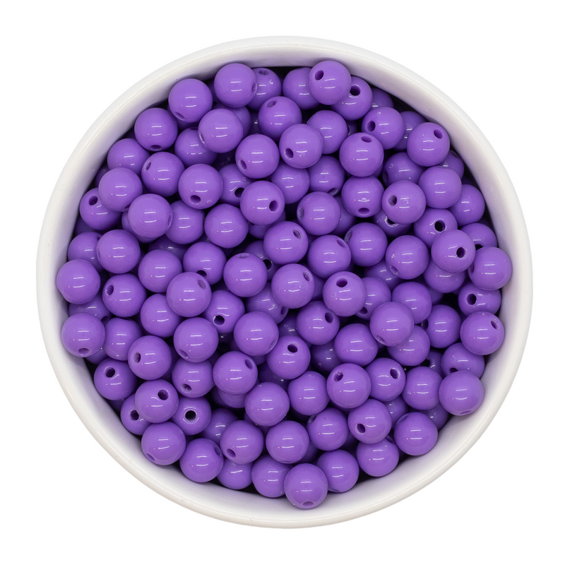 Deep Lilac Solid Beads 8mm (Package of Approx. 50 Beads)