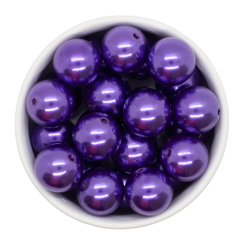Violet Pearl Beads 20mm (Package of 10)