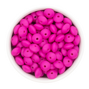 Fuchsia Silicone Lentil Beads 7x12mm (Package of 20)