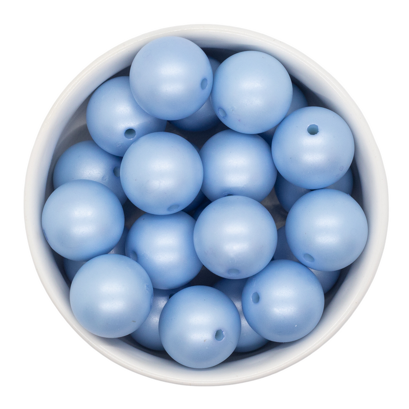 Sky Blue Matte Beads 20mm