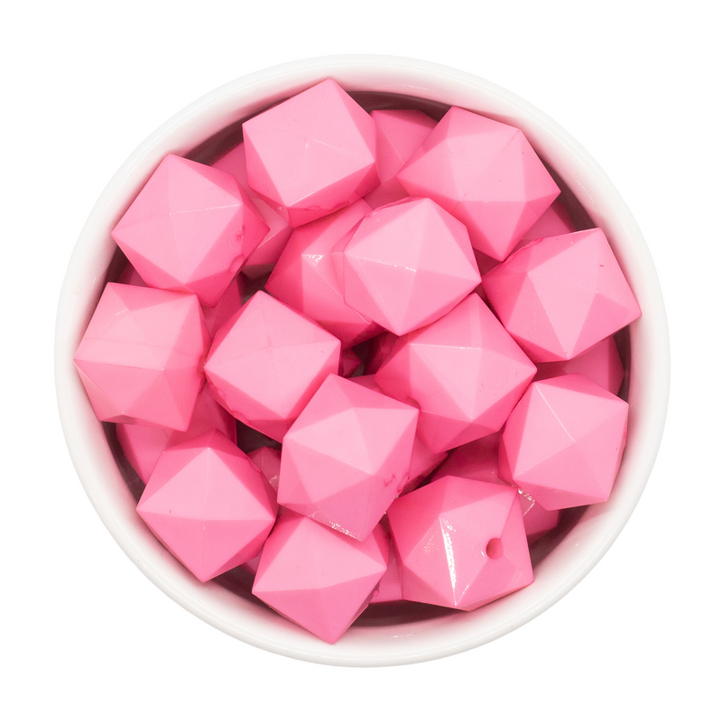 Bubblegum Pink Cube Beads 20mm