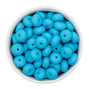 Olympic Blue Silicone Abacus Beads 8x14mm (Package of 10)