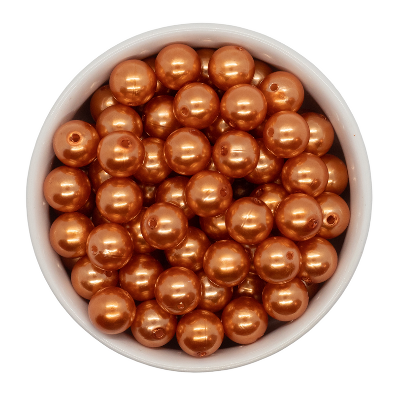 Pumpkin Pearl Beads 12mm