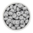 Coin Grey Silicone Abacus Beads 8x14mm (Package of 10)