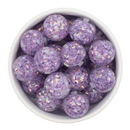 Deep Lilac Sequin Filled Beads 20mm (Package of 10)