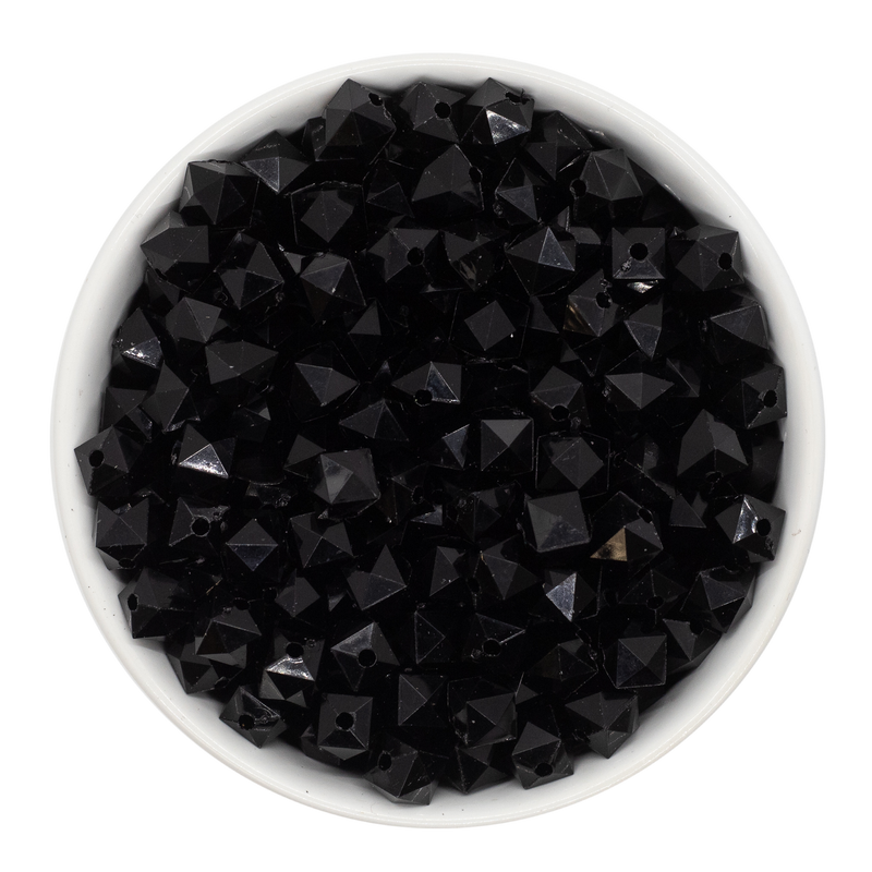 Black Cube Beads 8mm