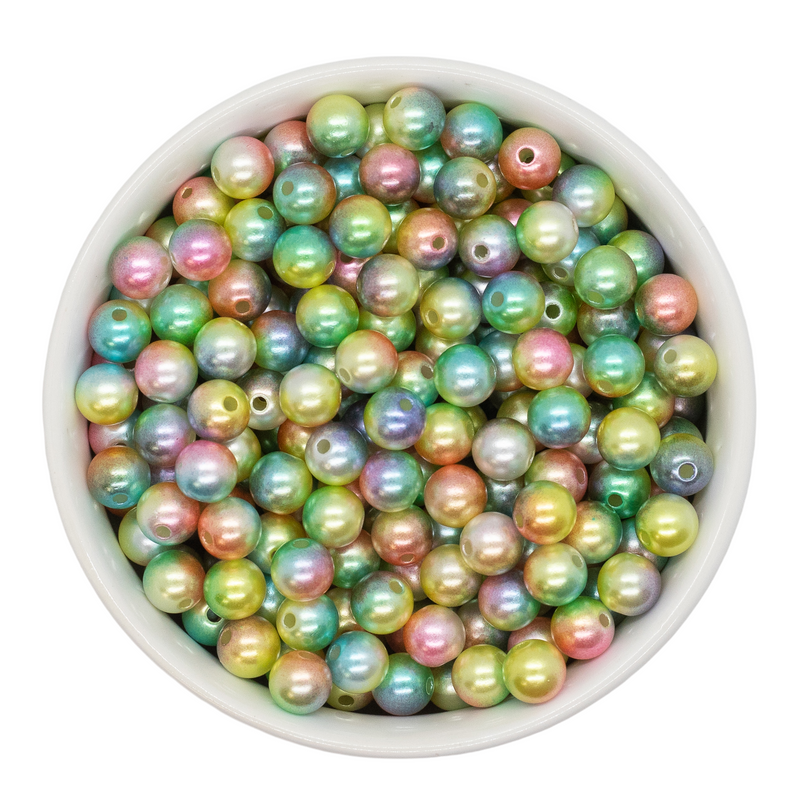 Rainbow Ombre Pearl Beads 8mm (Package of Approx. 50 Beads)