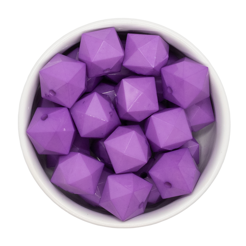 Deep Lilac Solid Cube Beads 20mm (Package of 10)