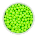 Neon Light Green Solid Beads 8mm (Package of Approx. 50 Beads)