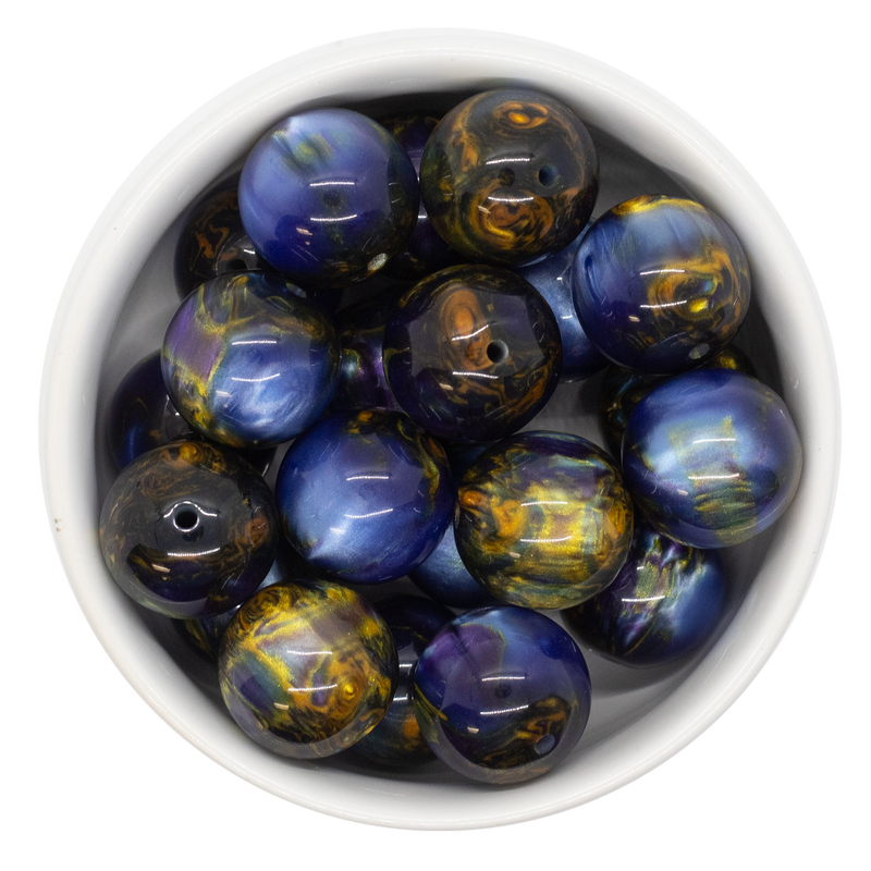 Navy Galaxy Beads 20mm