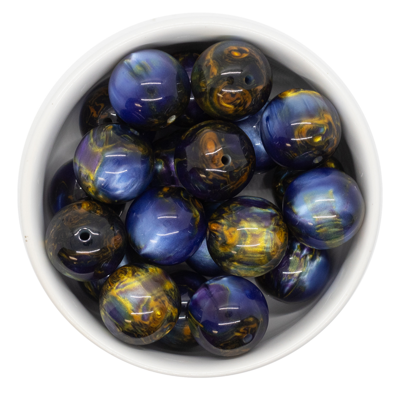 Navy Galaxy Beads 20mm (Package of 10)