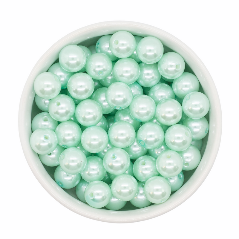 Cool Mint Pearl Beads 12mm