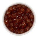 Caramel Translucent Facet Beads 12mm (Package of 20)