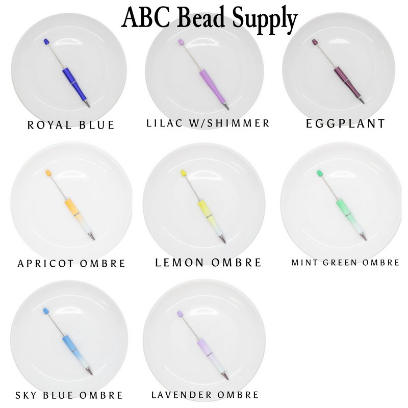  6Pcs Beadable Pens Kit, Bulk Bead Pens Include 24Pcs