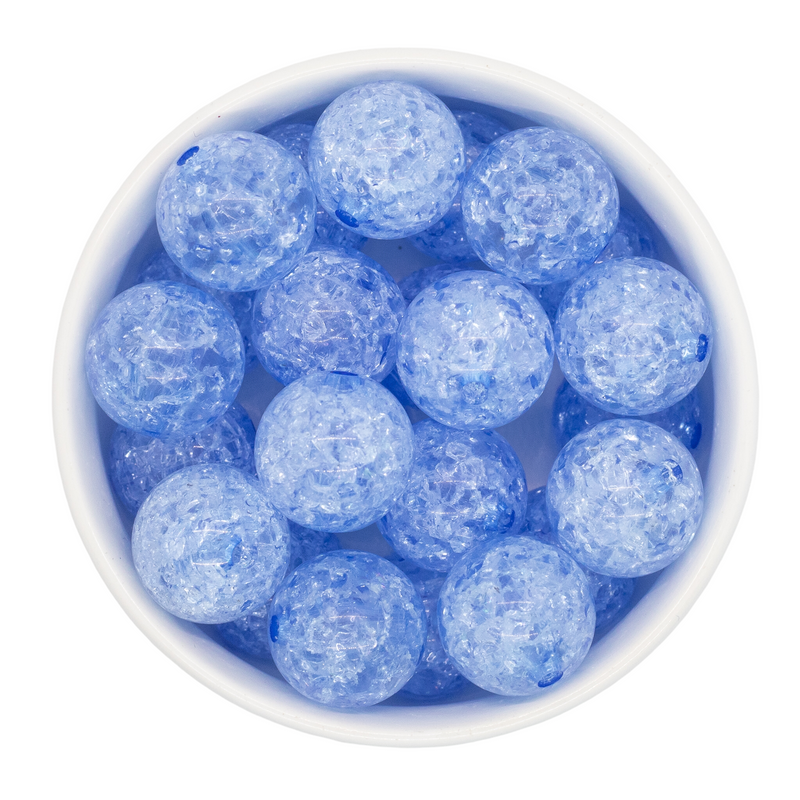 Cornflower Crackle Beads 20mm
