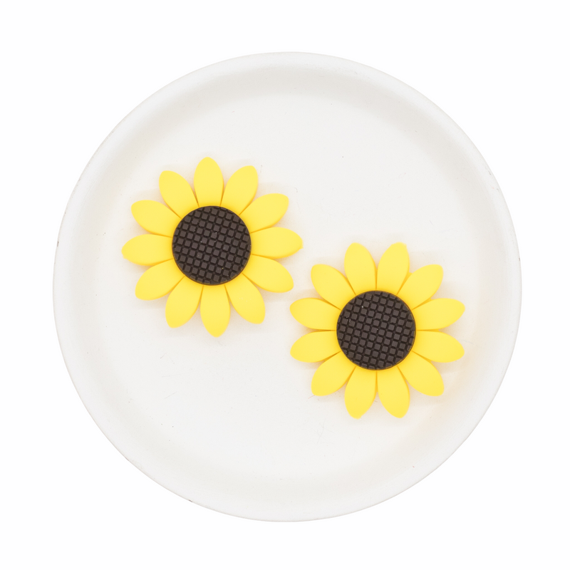 Sunflower Silicone Focal Bead 39mm