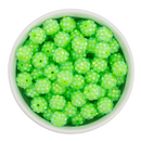 Neon Light Green Rhinestone Beads 12mm (Package of 20)