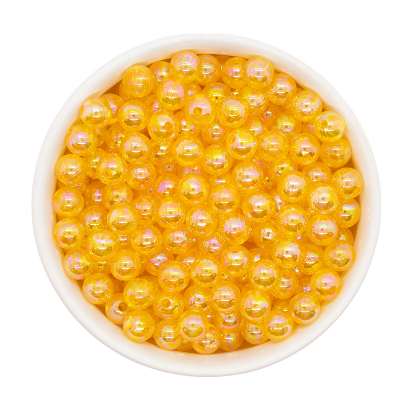 Honey Translucent Iridescent Beads 8mm (Package of Approx. 50 Beads)