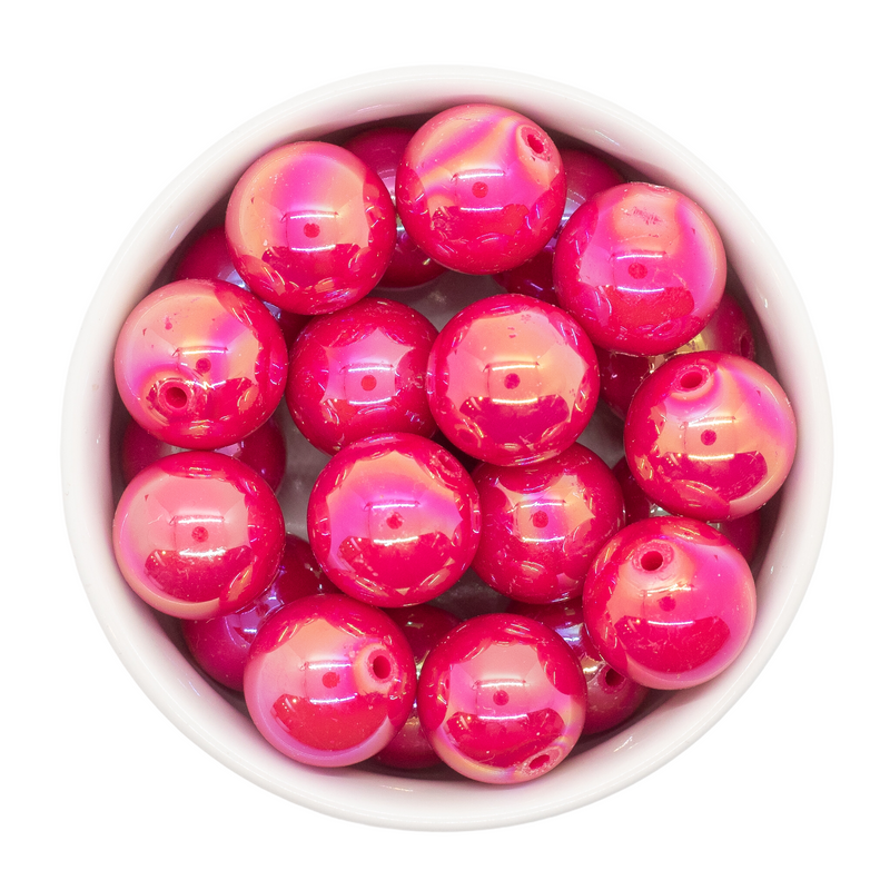 Wild Berry Iridescent Beads 20mm