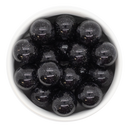 Black Glitter Beads 20mm (Package of 10)