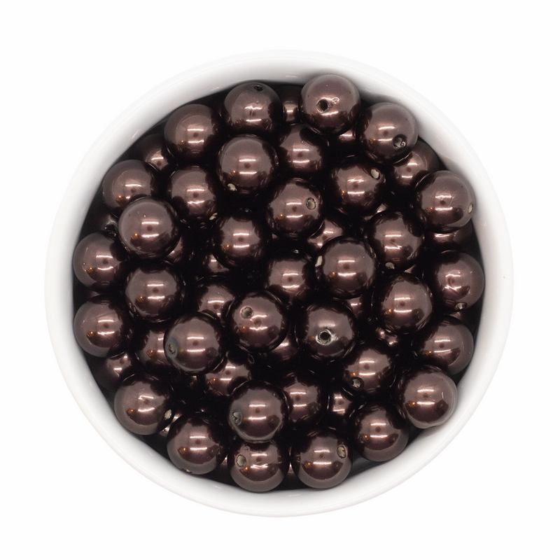 Espresso Pearl Beads 12mm