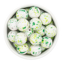 Shades of Green Splatter Beads 20mm (Package of 10)