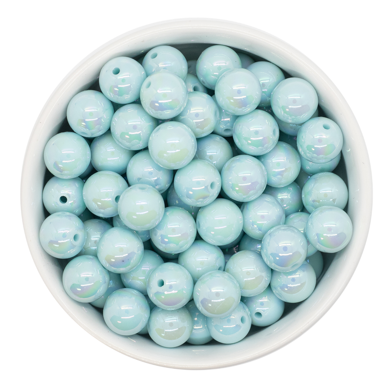 Arctic Blue Iridescent Beads 12mm