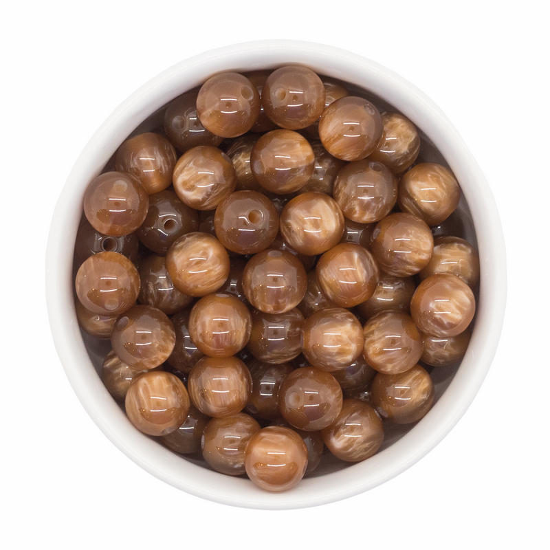 Coffee Pearly Luster Beads 12mm (Package of 20)