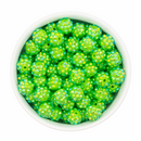 Lime Green Rhinestone Beads 12mm