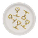 Gold Alloy Toggle Clasp 13x18mm (Package of 5 Sets)