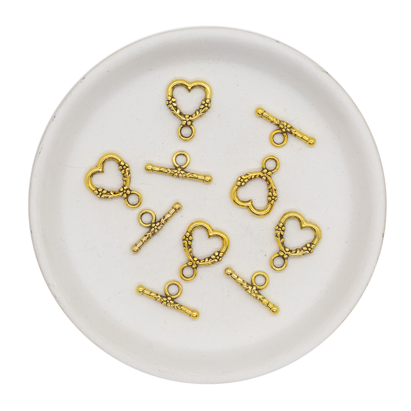 Gold Alloy Toggle Clasp 13x18mm