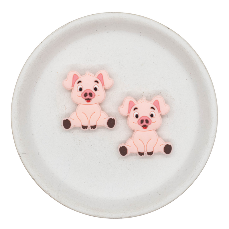 Pig Silicone Focal Bead 27x31mm