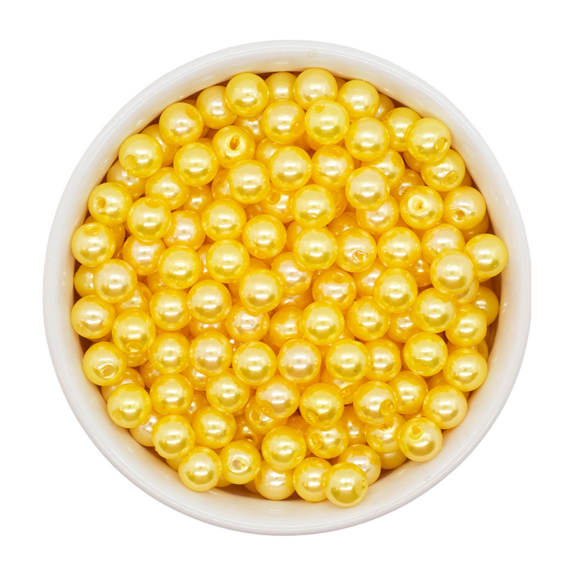 Daffodil Pearl Beads 8mm (Package of Approx. 50 Beads)