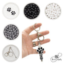 Paw Silicone Focal Bead 30x25mm (Package of 2)