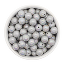 Coin Grey Iridescent Beads 12mm (Package of 20)