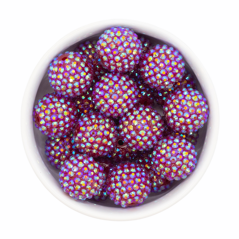 Garnet Rhinestone Beads 20mm (Package of 10)