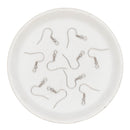 Hypoallergenic Stainless Steel Silver Fish Hook Ear Wires (Package of 10)