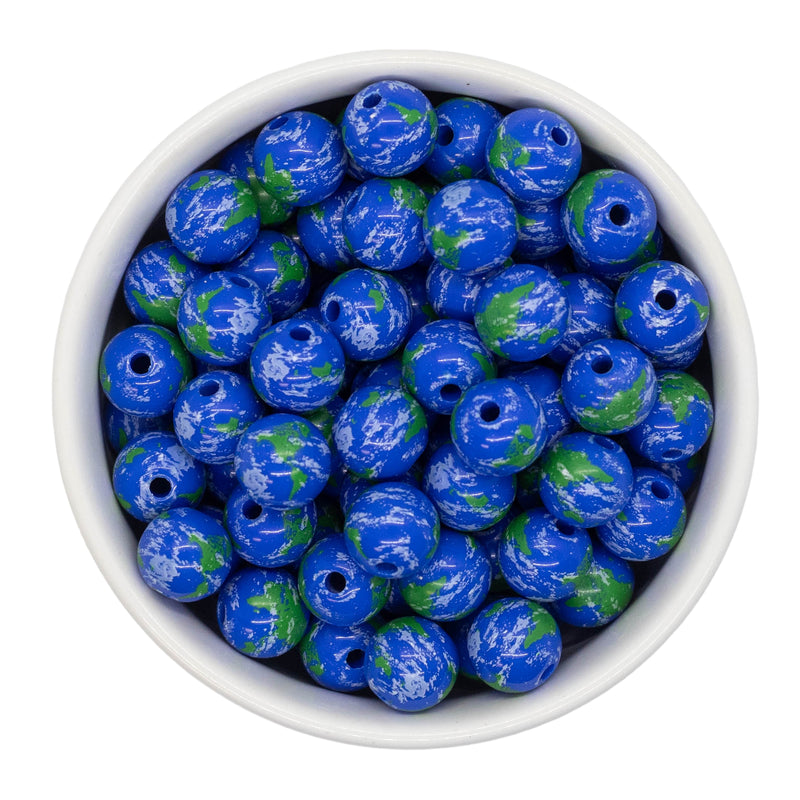 Earth Printed Beads 12mm