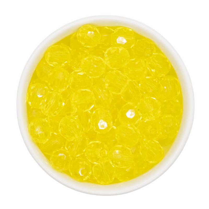 Daffodil Translucent Facet Beads 12mm (Package of 20)
