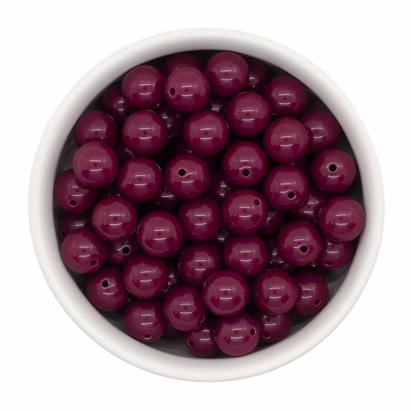 Plum Solid Beads 12mm