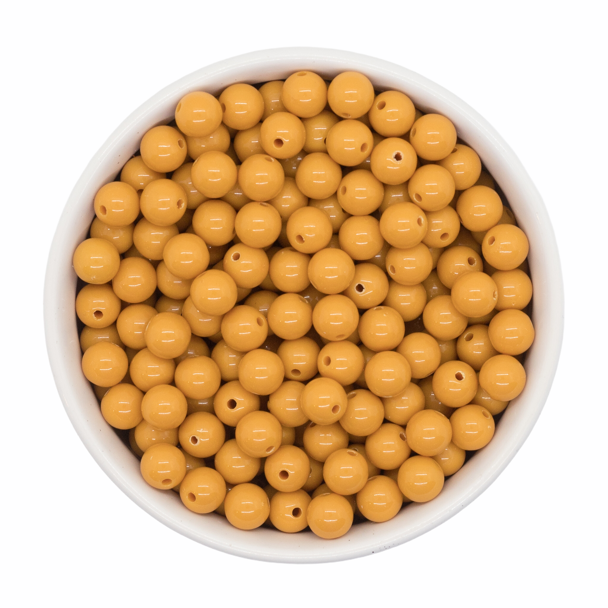 Mustard Solid Beads 8mm (Package of Approx. 50 Beads)