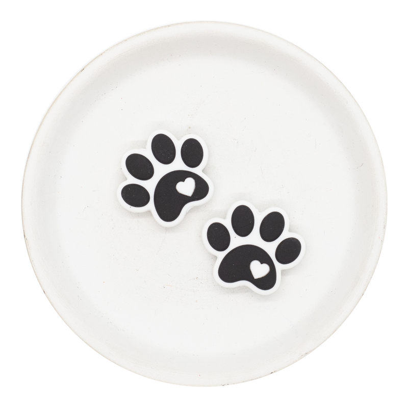 Paw Silicone Focal Bead 30x25mm