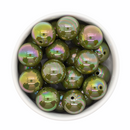 Army Green Iridescent Beads 20mm (Package of 10)