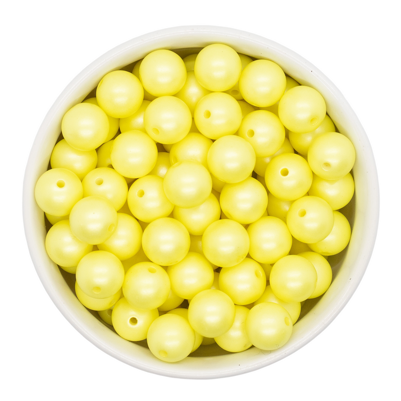 Light Daffodil Matte Beads 12mm (Package of 20)