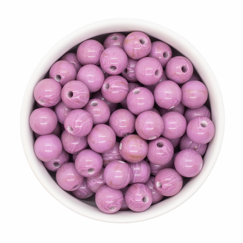 Mulberry Sandy Marble Beads 12mm