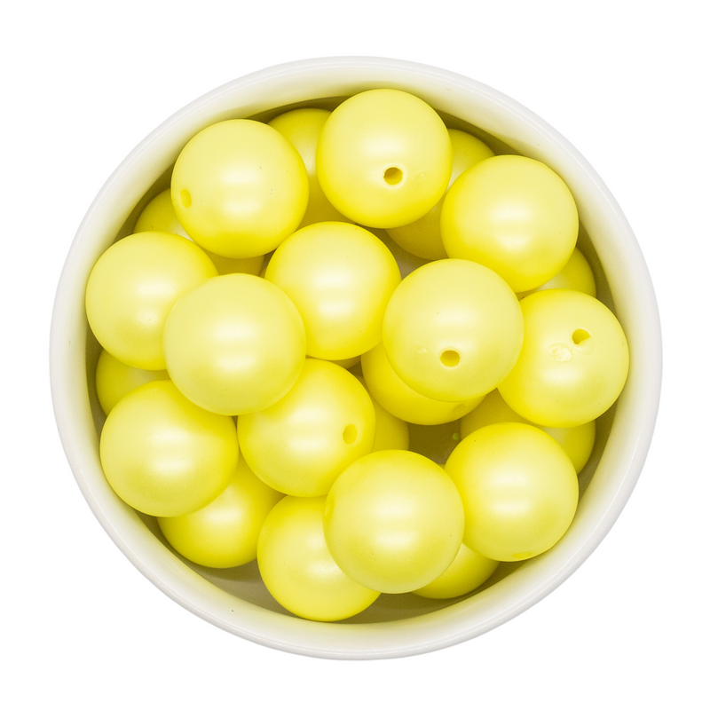 Light Daffodil Matte Beads 20mm (Package of 10)