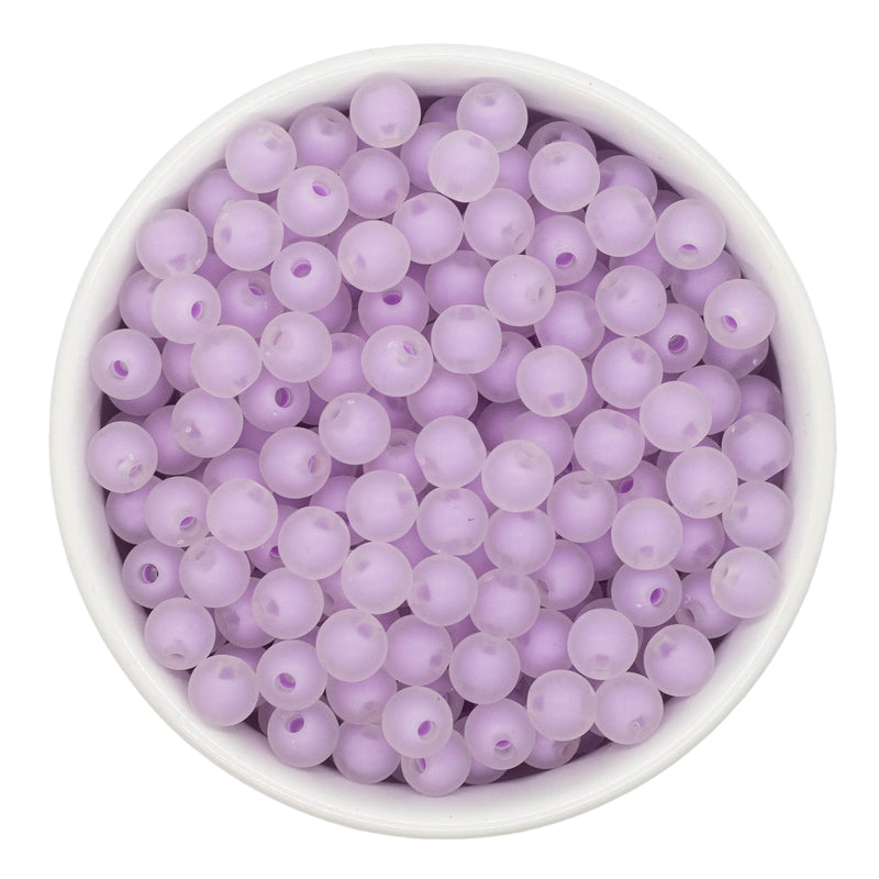 Lavender Frosted Beads 8mm